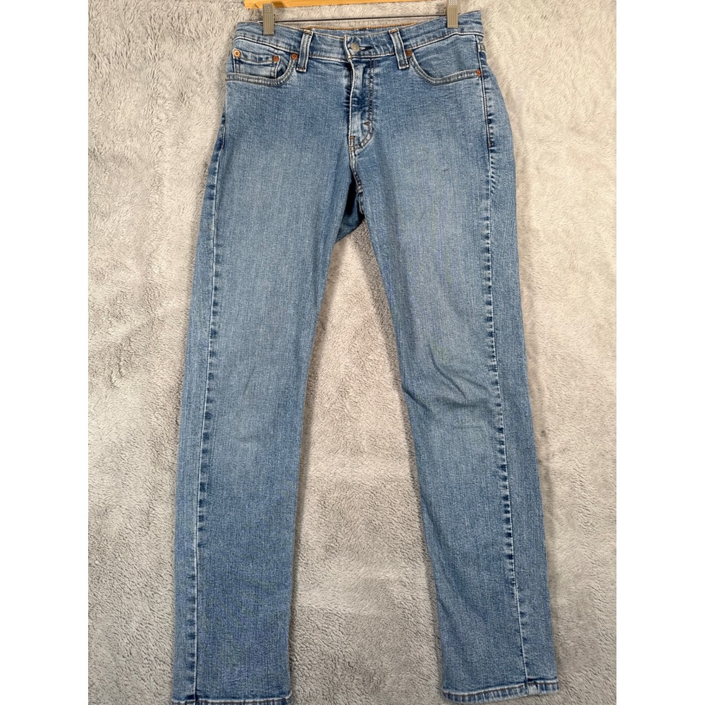 Levis 511 Slim Fit Jeans Mens Size 30x31 Light Wash Denim Blue Cotton Pants READ